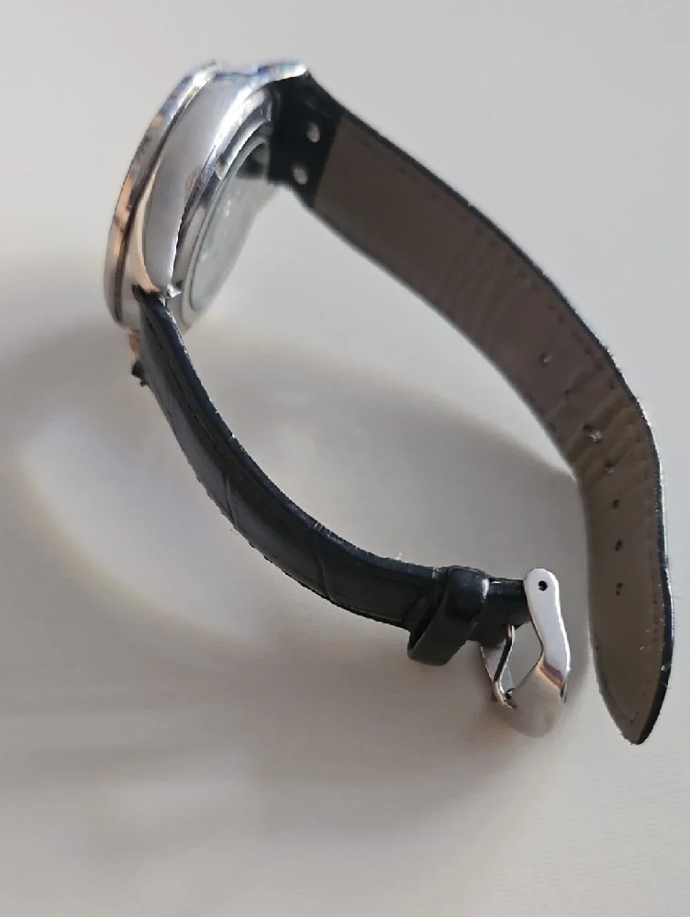Seiko Automatic Black Leather Strap Men's Watch SRP769J2 In Working Condition - Picture 6 of 8